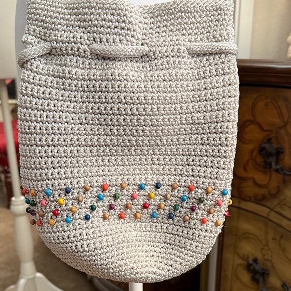 The Sak Sayulita Cream Crochet Crossbody Bag with Multicolor Beading - Picture 5 of 13